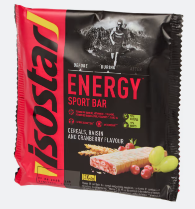 Barres énergétiques Isostar Sport Cranberry 3 x 40 g